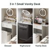 Compact Vanity Desk with Adjustable Lighted Mirror – Mini Makeup Desk, Storage Drawer & Chair for Bedroom or Small Spaces - 4 of 4