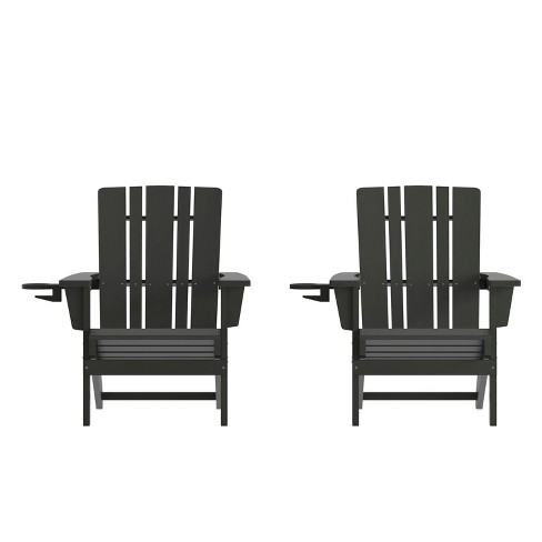 Flash Furniture Halifax Adirondack Chair with Cup Holder, Weather Resistant HDPE Adirondack Chair - image 1 of 4