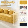 MOONMISS 78"Convertible Sleeper Sofa Bed with Pillows, Folding Mattress Couch, Removable Washable Floor Sofa for Small Spaces - 4 of 4