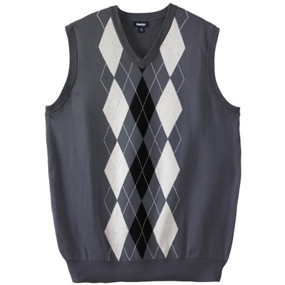 More to Come Kenny Argyle Vest in Neutral - Size M