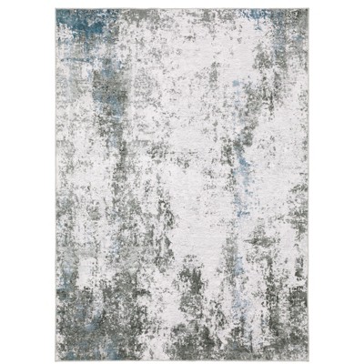 Oriental Weavers Malibu MAL02 Grey / Blue Indoor Area Rug - 5' x 7'