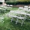 DOMETOUR 10pcs Injection Molding Classic Garden Plastic Folding Chair White - 3 of 4