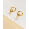 Molenia Pearl Earrings for Women, 14K Gold Plated 925 Sterling Silver Freshwater Pearl Dangle Drop Earrings Studs Jewelry - 3 of 4