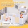 81'' Whelping Box for Large Dogs with Two Room Design and Removable Doors Indoor Puppy Playpen for Newborn Supplies,White - LAOTIES - 4 of 4