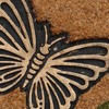 HomeRoots 18" X 30" Beige and Pink Coir Floral Outdoor Door Mat - 4 of 4