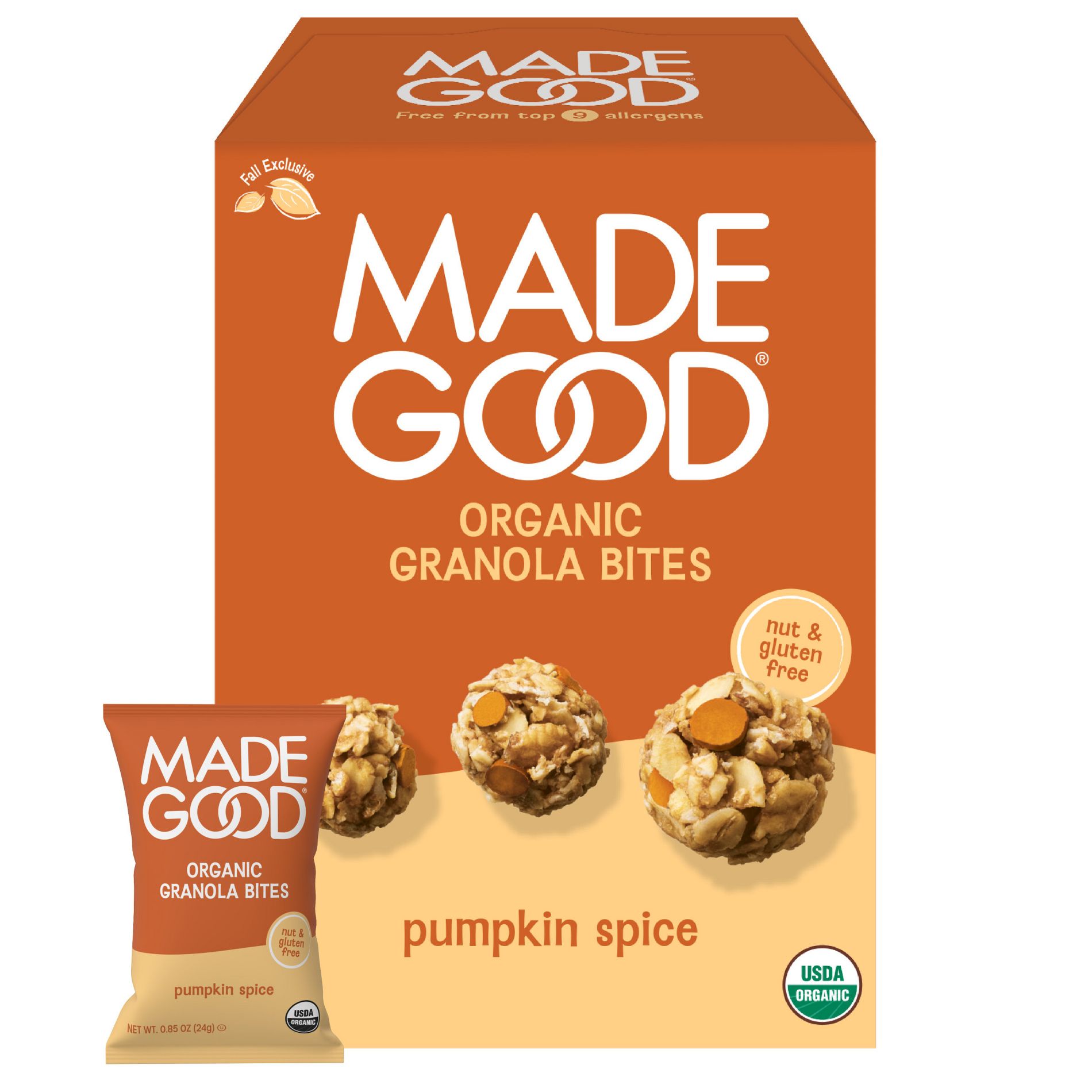 MadeGood Granola Bites Pumpkin Spice Family Pack - 8.5oz/10ct