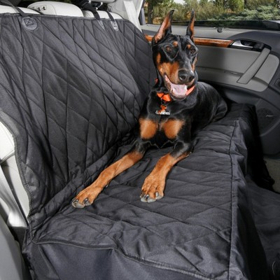 Black Quilted Waterproof Dog Car Seat Hammock