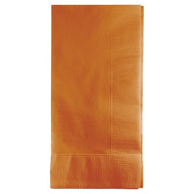  50ct Pumpkin Spice Orange Napkins 