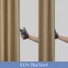 Awesome Home  Brushed Serengeti Stria 100% Blackout Grommet Pair (2 panels) - 2 of 4