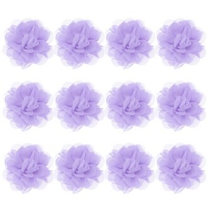Unique Bargains Mesh Fabric Full Chiffon Flowers for DIY 12 Pcs - 1 of 4