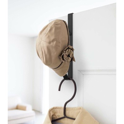 Black Metal Over-the-Door Double Hook Rack