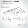 EROMMY Portable Outdoor Storage Shelter, Heavy Duty Carport w/Roll-up Doors & Ventilated Windows, Portable Garage Tent Shelter - 13' x 20' - Black - 4 of 4