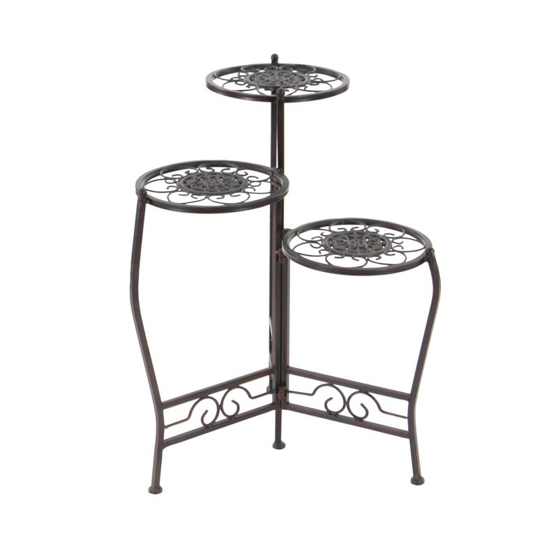 24&#34; Modern Metal Novelty Plant Stand Brown - Olivia &#38; May, 4 of 18