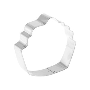 Unique Bargains Cookie Mould Cutter Notched Ice Cream Shape Dishwasher Safe Stainless Steel Silver Tone 1Pcs - 1 of 4