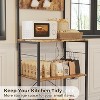Kitchen Baker Rack, Industrial Kitchen Storage Rack with Power Outlet, Freestanding Microwave Oven Stand, Coffee Bar Table for Dining Room - 3 of 4