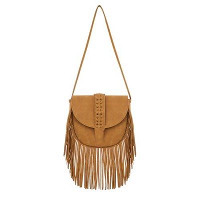Crossbody Bag for Women, PU Leather Small Tassel Shoulder Purse