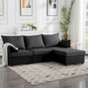 MAYEERTY 93.7" Modular Sofa with Ottoman - Removable Washable Covers, 3 Colors, 2 Arm Pillows - 2 of 4