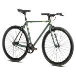 AVASTA BA9002WF-10 700C 58 Inch Single Speed Loop Fixed Gear Urban Commuter Fixie Bike with High-TEN Steel Frame for Adults 5' 11" to 6' 3", Green