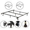 Kings Brand Furniture | Twin/Full/Queen Adjustable Metal Bed Frame (Center Support) - image 2 of 4