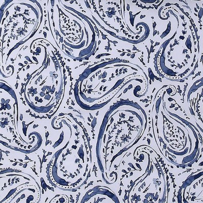 Twin White Cotton Paisley Comforter Set