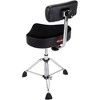 Gibraltar Hydraulic 16 in. Cordura Saddle Drum Throne with Backrest - 3 of 4