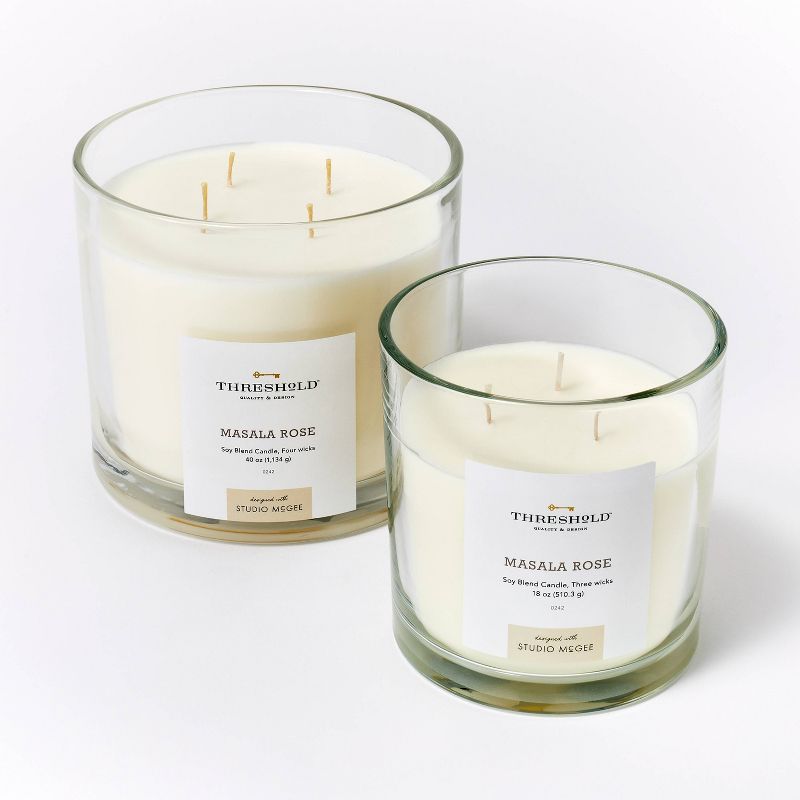 Clear Glass Masala Rose Candle White - Threshold™ designed with Studio McGee, 6 of 13