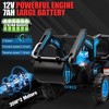 12V Kids 3 in 1 Ride on Excavator & Tractor with Detachable Trailer, Kids Electric Vehicles with LED Lights - 2 of 4