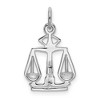 Black Bow Jewelry 14k White Gold Small Scales of Justice Charm - 3 of 4
