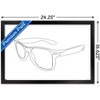 Trends International LINE AND BRUSH - Continuous Line Sunglasses Framed Wall Poster Prints - 3 of 4