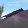 PURPLE LEAF 10ft Patio Umbrella Outdoor Square Double-Top Aluminum Umbrella Cantilever Patio Umbrella for Garden Deck Pool Patio - 2 of 4