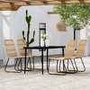 vidaXL 5 Piece Patio Dining Set with Weather-Resistant Rattan Garden Chairs- Outdoor Furniture for Garden and Patio- Steel Frame with Glass Tabletop - 2 of 4