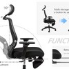 Dsvimoy Task and Office Chair High Back Leather Chair with Foot Rest and Waist Support for Office Use, Green, 24.8"*15.35"*21.35" - 2 of 4