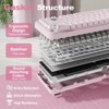 MaseiKar B68 Wireless Mechanical Keyboard,Tri-Mode BT5.0/2.4GHz/USB-C,Hot Swappable Creamy Typing Gasket Mounted,RGB Backlit - 3 of 4