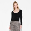 Women's Long Sleeve Seamless Square Neck Blouse - Wild Fable™ - 2 of 4