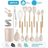 35Pcs Kitchen Cooking Utensils Set Spatula Set Baking Utensil Set Kitchen Accessories Necessities w/ Holder Egg Whisk Separator Tong Turner Spoons Cup - 2 of 4