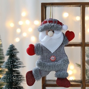 BABYYER Christmas Plush  Doll Ornaments, Santa Claus, Reindeer, Snowman, and Bears Xmas Hanging for Home Holiday Decoration - 1 of 4