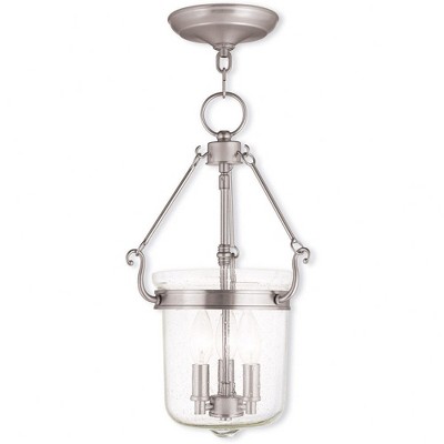Livex Lighting Winchester 3 - Light Semi-Flush Mount in  Brushed Nickel