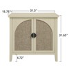 SKRAN Modern Rattan Cabinet: Engineered Rattan Storage with Adjustable Shelves - Particle Board & MDF Frame for Bedroom Living Room - 3 of 4