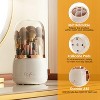 NewHome 360° Rotating Makeup Brush Holder with Lid Makeup Organizer for Vanity Dustproof Makeup Brush Container with 7 Compartments - 4 of 4