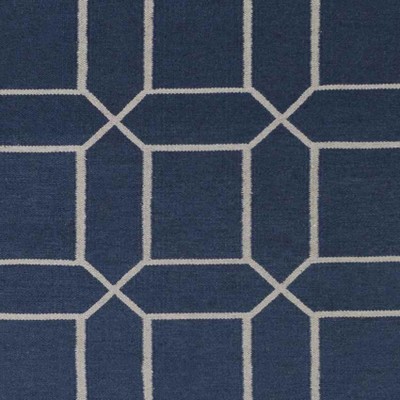Ealing 5' x 8' Navy Blue Wool Geometric Area Rug