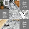 Area Rug 5x7 Washable Vintage Carpet for Office Soft Retro Low Pile Thin Rug Non Slip Oriental Medallion Floor Cover for Bedroom Dining Room - 3 of 4