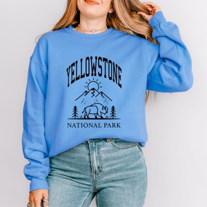 Simply Sage Market Yellowstone National Park Mountain Sweatshirt - 1 of 4