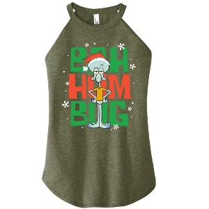 Women's - SpongeBob SquarePants - Squidward Bah Humbug Graphic High Neck Tank - 1 of 4