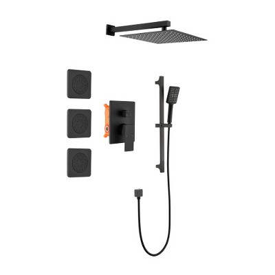 ONWITH Shower System with Shower Head, Hand Shower, Slide Bar, Bodysprays, Shower Arm