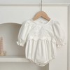 MyKids-Usa Spring/Autumn Baby Onesies And Dress For Girls With White Lace Trim – Princess Sister Matching Set - 3 of 4