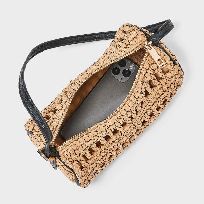 Сумки A New Day Straw Mini Boxy Barrel Shoulder Bag - A New Day™ Natural — фото 4