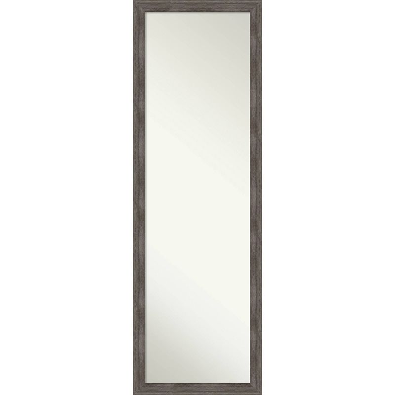 17&#34; x 51&#34; Pinstripe Wood Framed Full Length On the Door Mirror Lead Gray - Amanti Art, 1 of 10