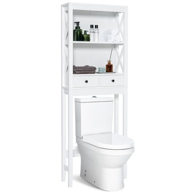 Costway 2 Tier Wall Mount Shower Organizer Toilet Bathroom Storage Rack  Holder Towel Bar : Target