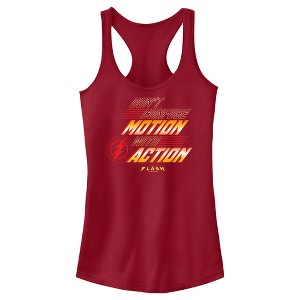 Juniors Womens The Flash Don't Confuse Motion Racerback Tank Top - 1 of 4