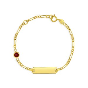 Girls' Simulated Birthstone Identification Bracelet 14k Gold - In Season Jewelry - 1 of 2